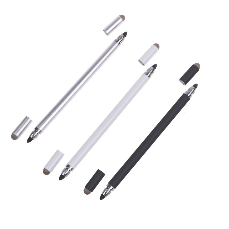 Universal Capacitive Pen Dual Heads w Soft Nibs Touch Screen Stylus Compatible Universal for Smartphones Tablets Tab